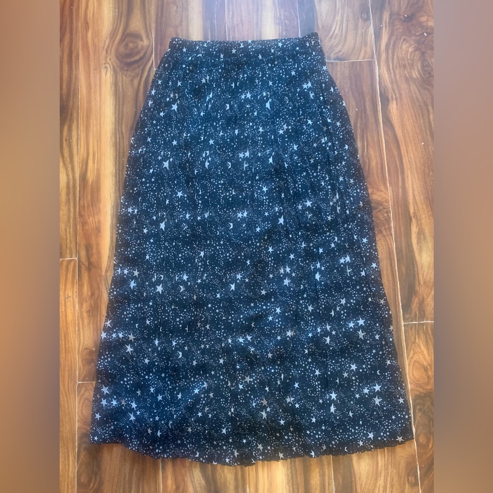 Modcloth Celestial Black Maxi Skirt